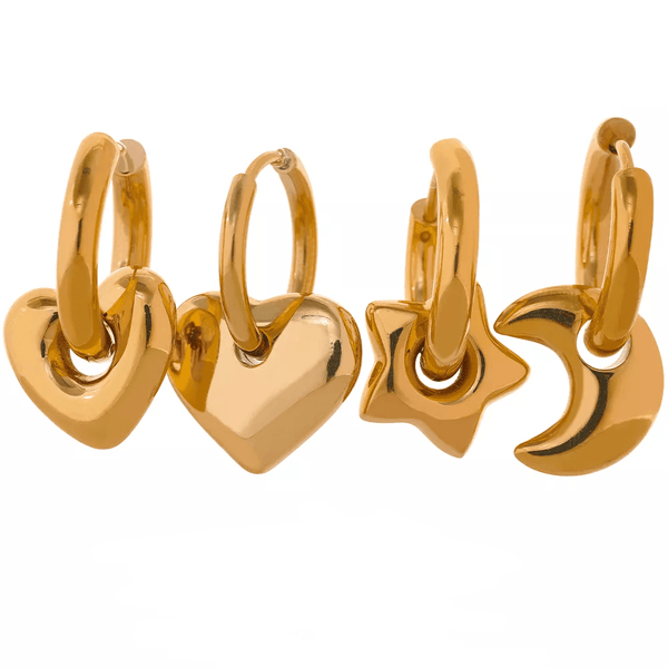 Zenitha Gold Plated Earrings - Stellise