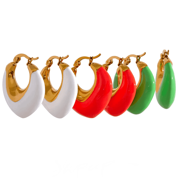 Sapphiris Gold Plated Earrings - Stellise