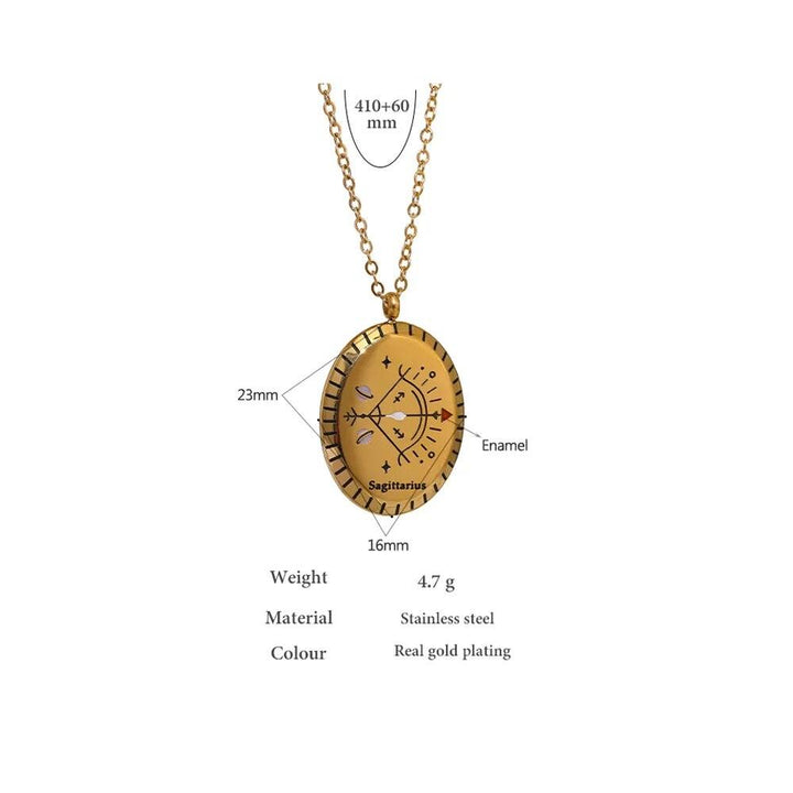 Zodiac Selune Gold Plated Necklace - Stellise