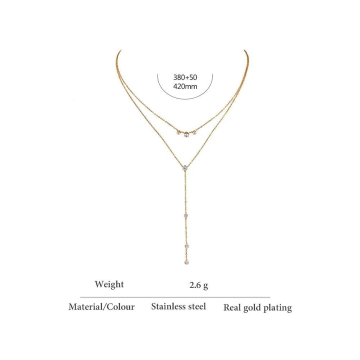 Aurora Gold Plated Necklace - Stellise