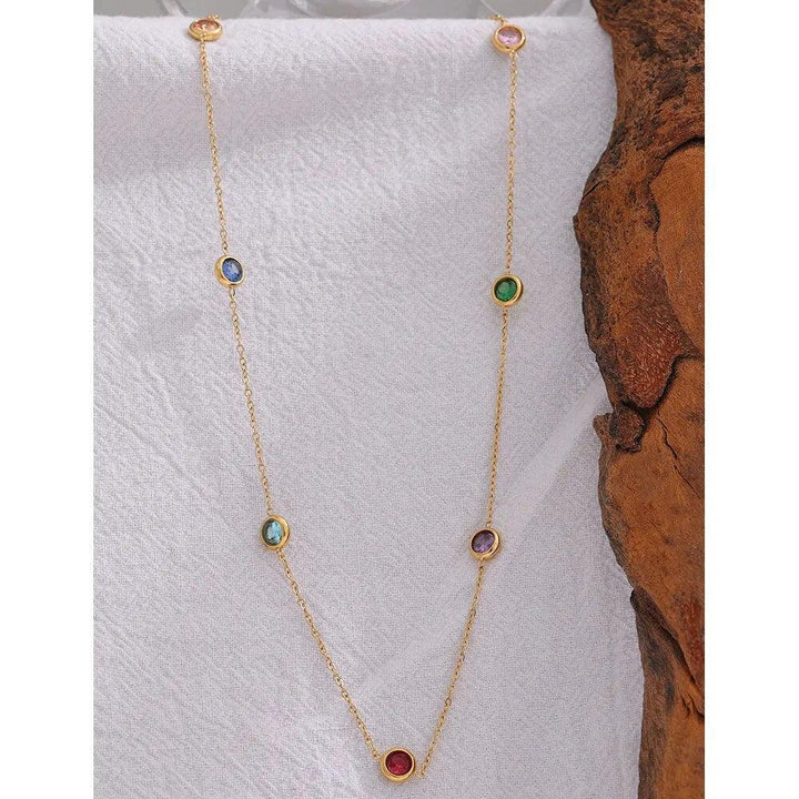 Iridesa Gold Plated Necklace - Stellise