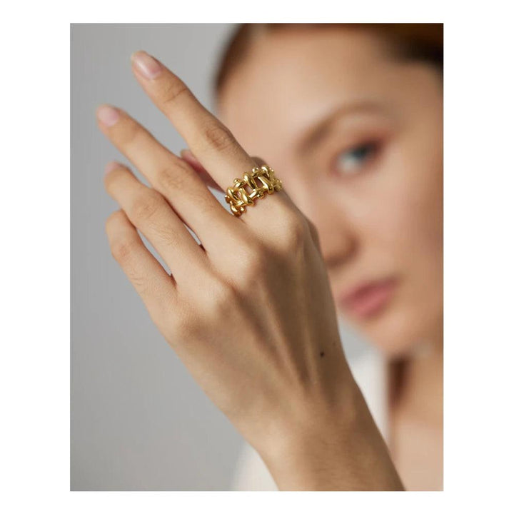 Riley Gold Plated Ring - Stellise