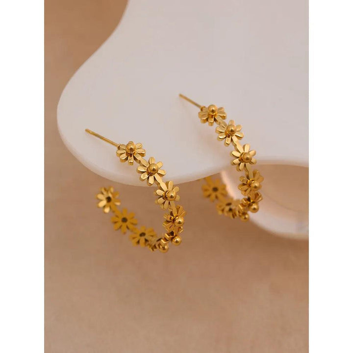 Elowen Gold Plated Earrings - Stellise