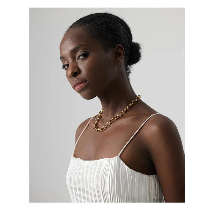 Loria Gold Plated Necklace - Stellise