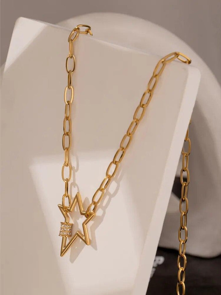 Selenia Gold Plated Necklace - Stellise