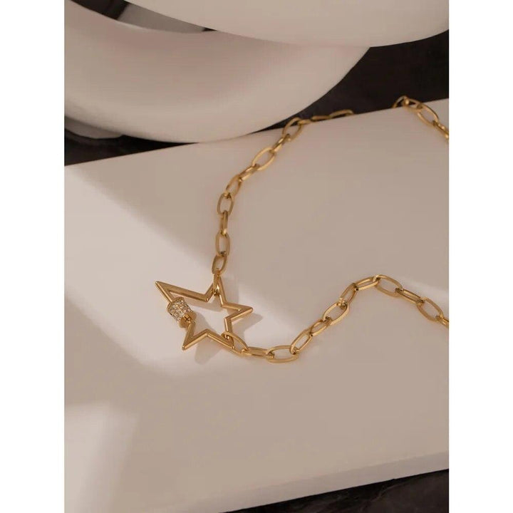 Selenia Gold Plated Necklace - Stellise