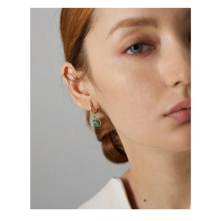 Elarina Gold Plated Earrings - Stellise