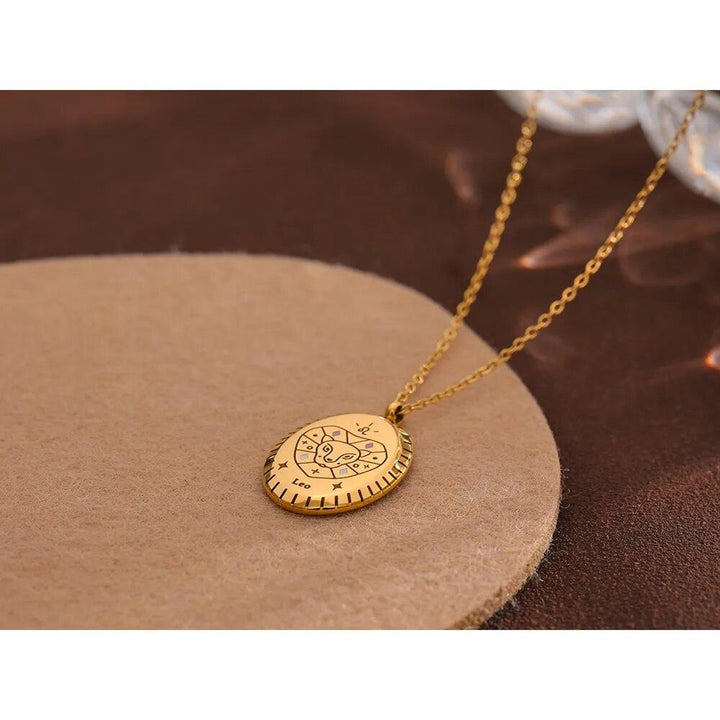 Zodiac Selune Gold Plated Necklace - Stellise