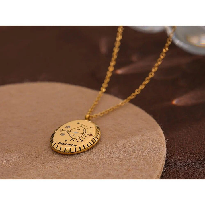 Zodiac Selune Gold Plated Necklace - Stellise