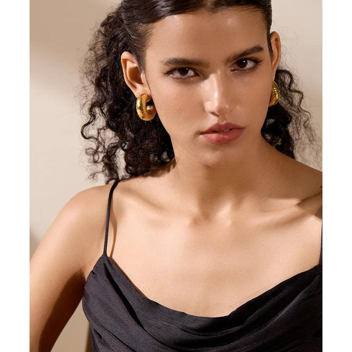 Serindra Gold Plated Earrings - Stellise