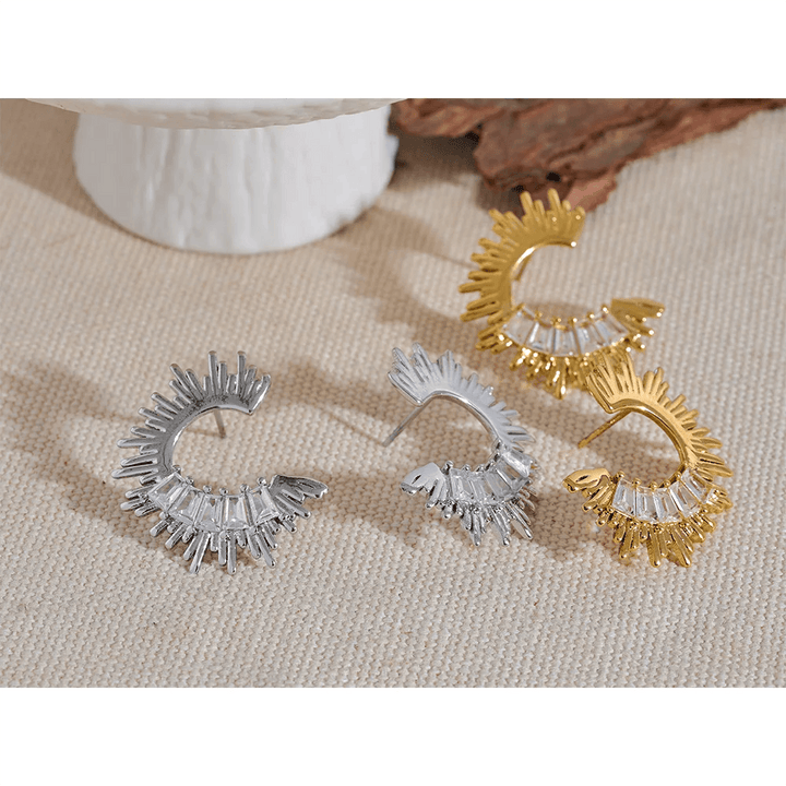 Arianette Gold Plated Earrings - Stellise