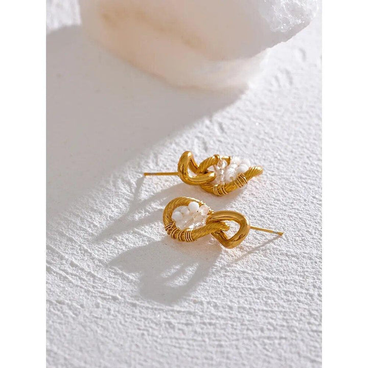 Arianette Gold Plated Earrings - Stellise