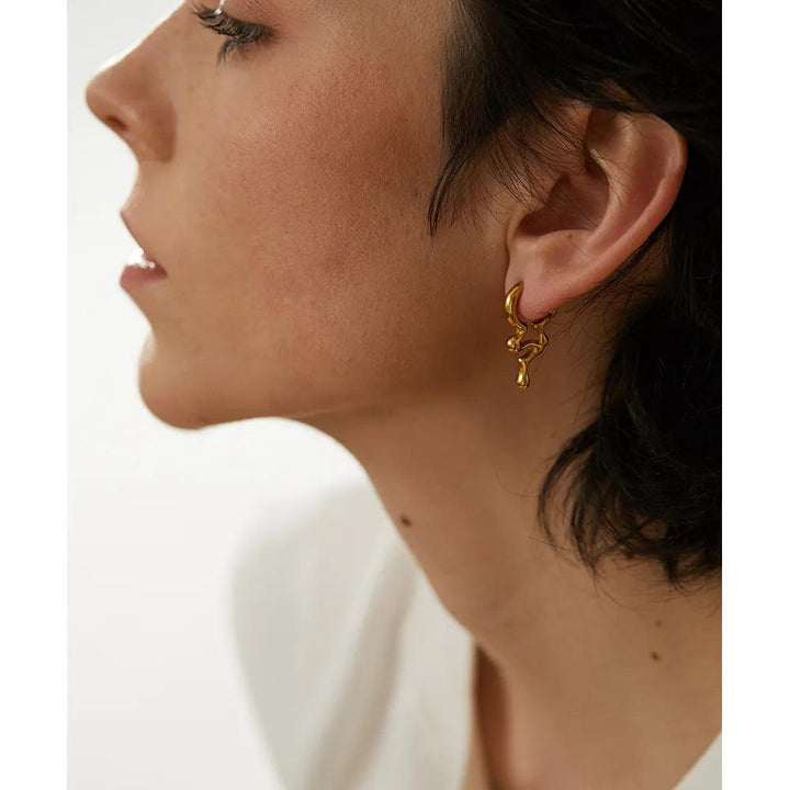 Avelorena Gold Plated Earrings - Stellise