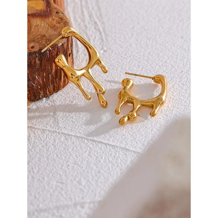 Delphina Gold Plated Earrings - Stellise