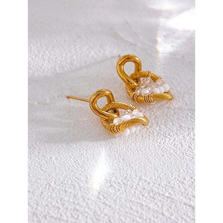 Arianette Gold Plated Earrings - Stellise