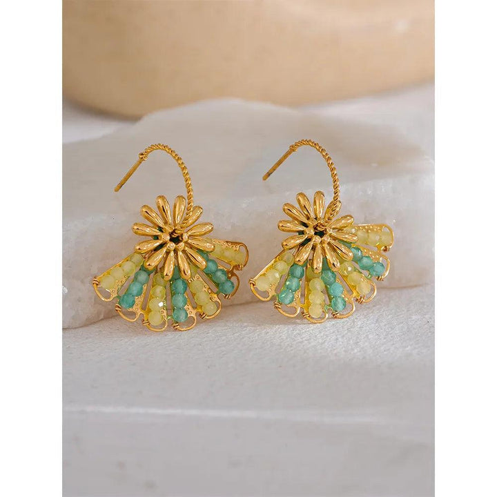 Phaedra Gold Plated Earrings - Stellise