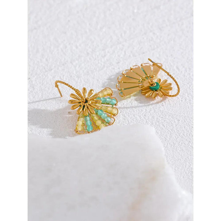 Phaedra Gold Plated Earrings - Stellise