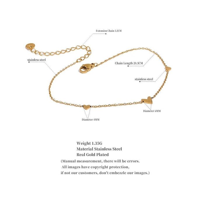 Avelara Gold Plated Anklet - Stellise