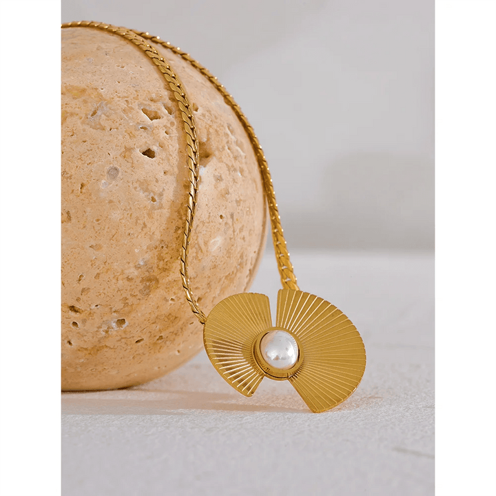 Halina Gold Plated Necklace - Stellise