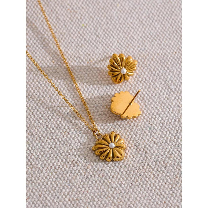 Zinnia Gold Plated Necklace - Stellise