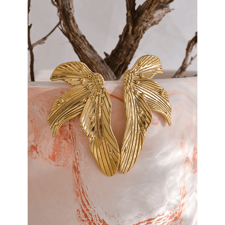 Avelara Gold Plated Earrings - Stellise