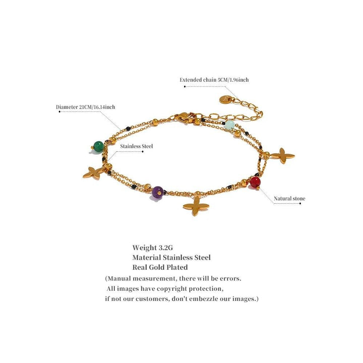 Isarose Gold Plated Anklet - Stellise