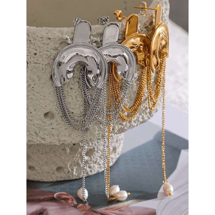 Ioluna Gold Plated Earrings - Stellise