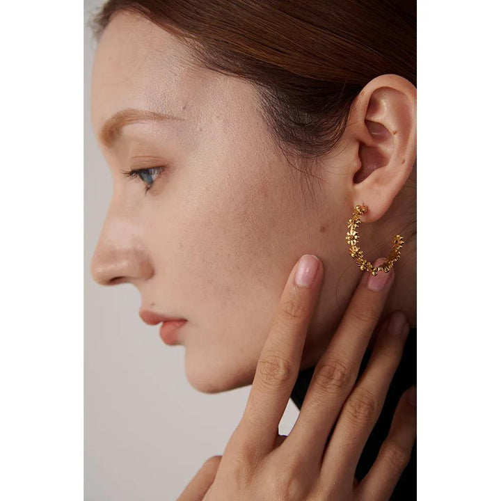 Elowen Gold Plated Earrings - Stellise