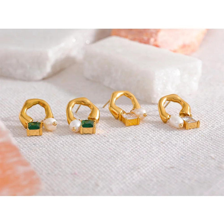 Ophelia Gold Plated Earrings - Stellise