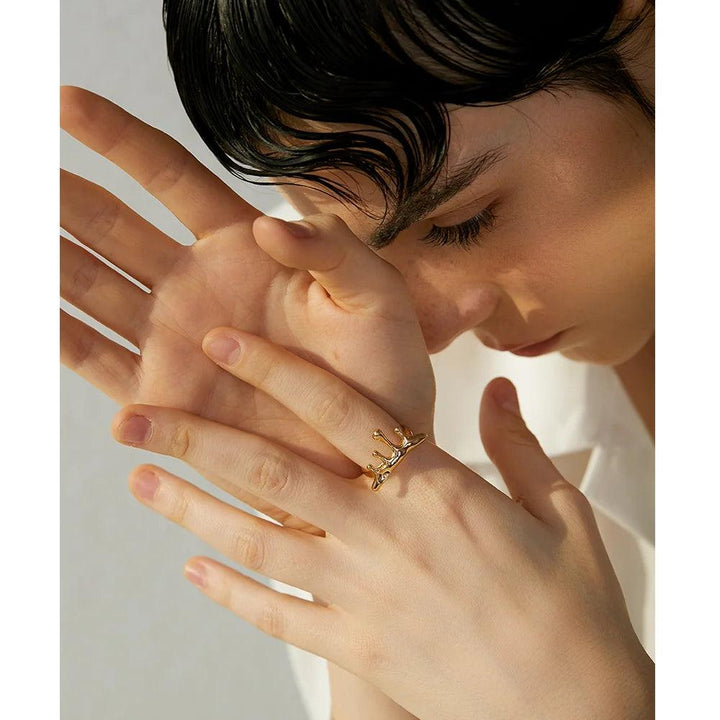 Luna Gold Plated Ring - Stellise