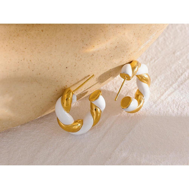 Azurina Gold Plated Earrings - Stellise