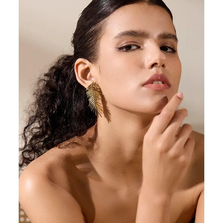 Marcellina Gold Plated Earrings - Stellise