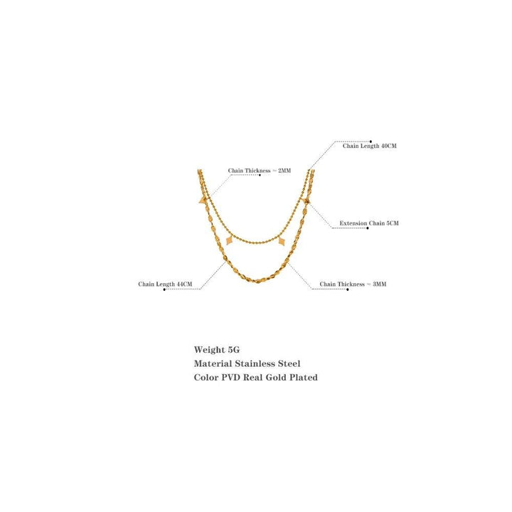 Eloweth Gold Plated Necklace - Stellise