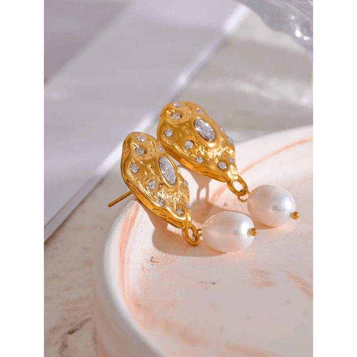 Melusine Gold Plated Earrings - Stellise