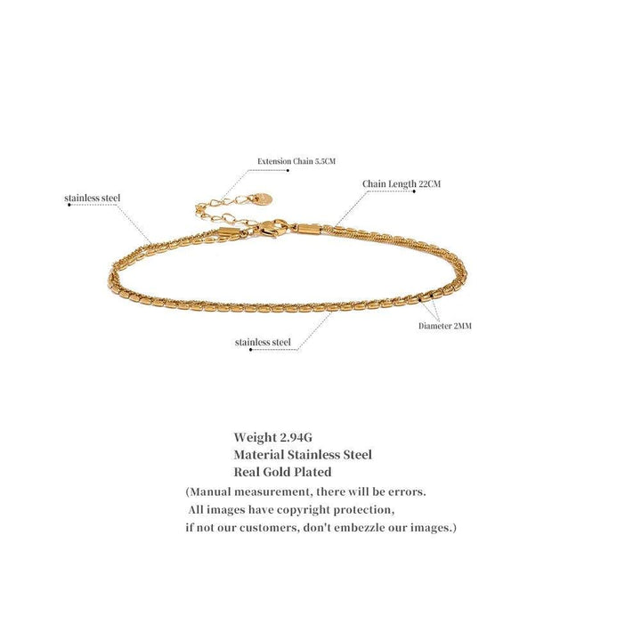 Auroraia Gold Plated Anklet - Stellise