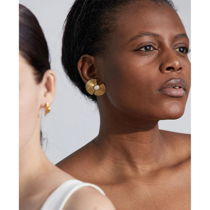 Galateira Gold Plated Earrings - Stellise