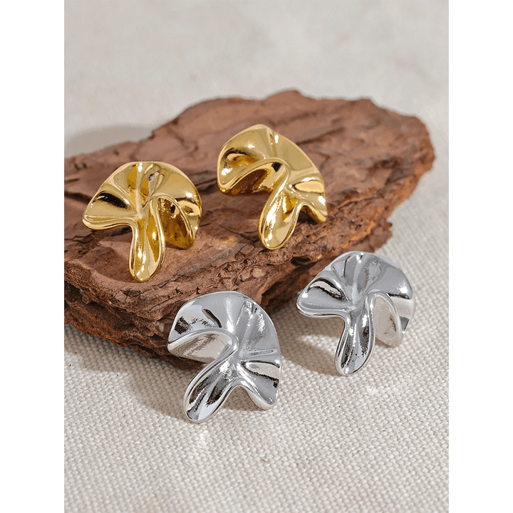 Evaleth Gold Plated Earrings - Stellise