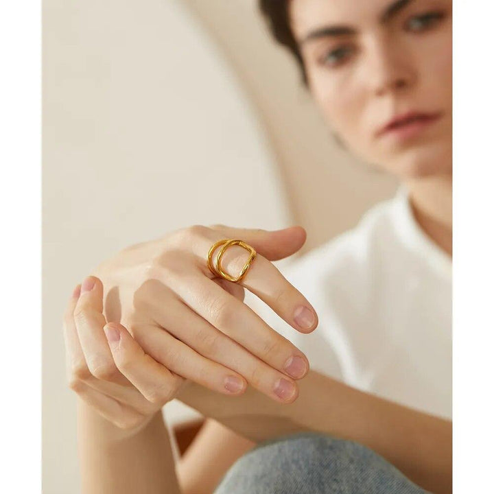 Evalora Gold Plated Ring - Stellise