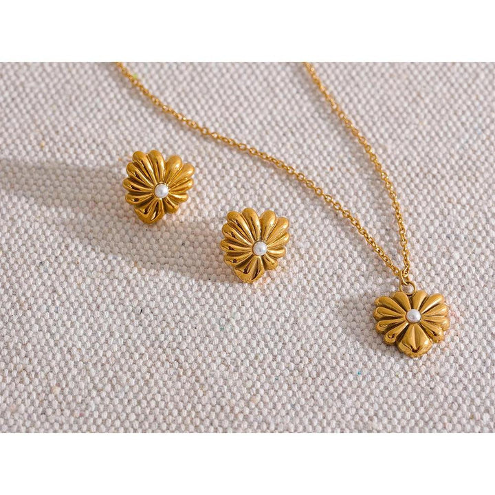 Zinnia Gold Plated Necklace - Stellise