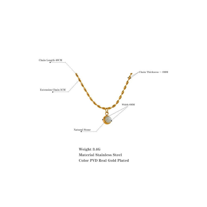 Emiliana Gold Plated Necklace - Stellise