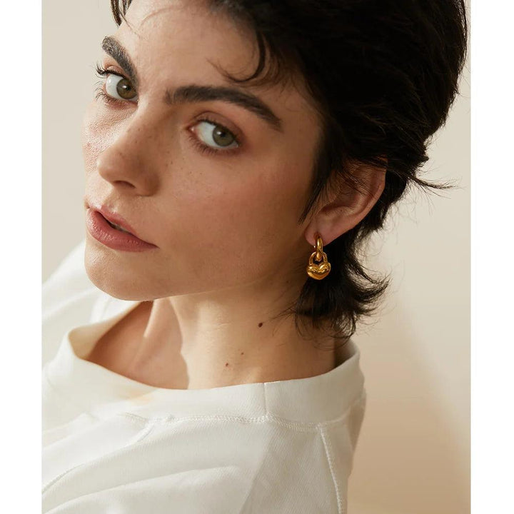 Elysian Gold Plated Earrings - Stellise