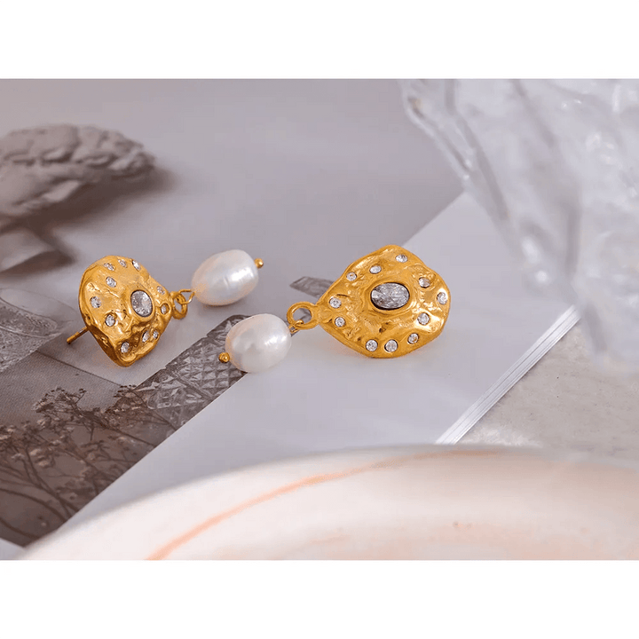 Melusine Gold Plated Earrings - Stellise