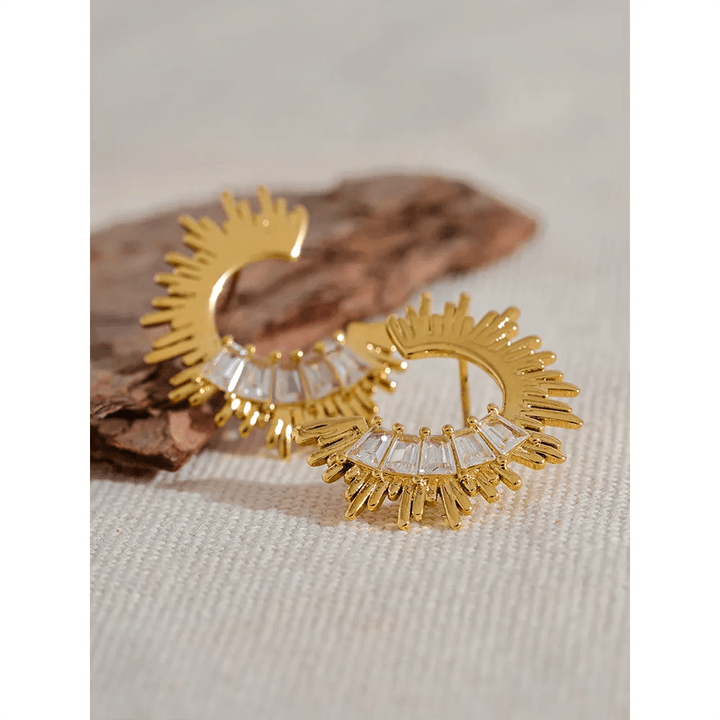 Arianette Gold Plated Earrings - Stellise