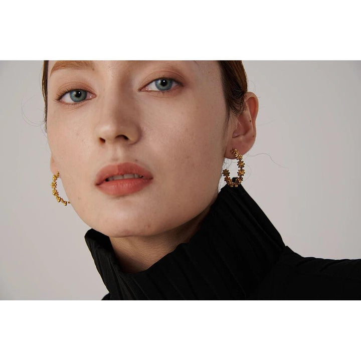 Elowen Gold Plated Earrings - Stellise