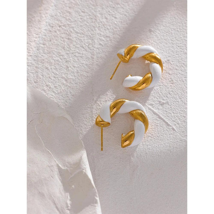 Azurina Gold Plated Earrings - Stellise