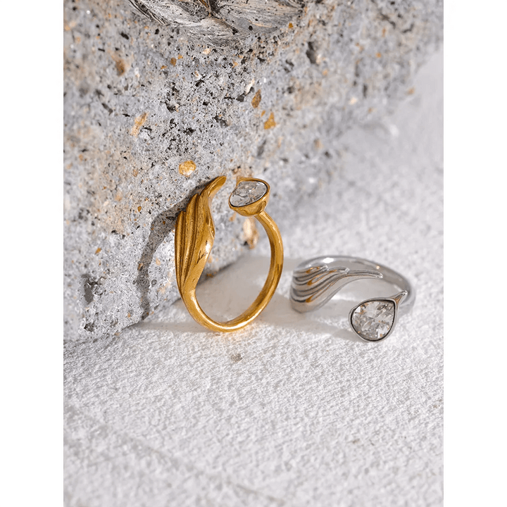 Ondalise Gold Plated Ring - Stellise