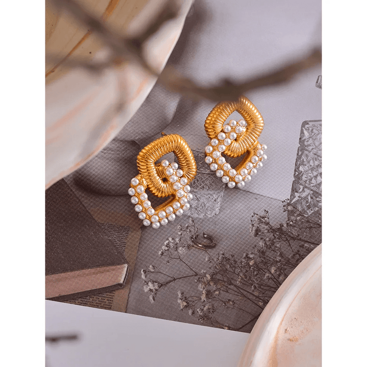 Lelia Gold Plated Earrings - Stellise