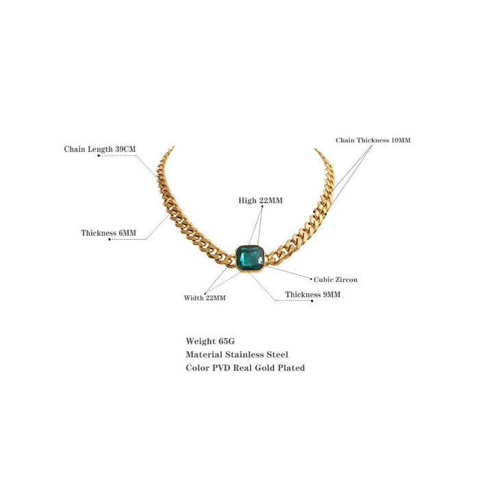 Zoila Gold Plated Necklace - Stellise