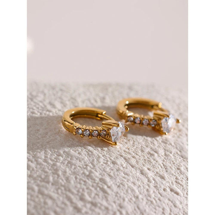 Sapphiris Gold Plated Earrings - Stellise