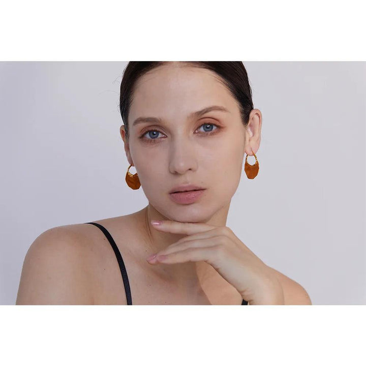 Isoleth Gold Plated Earrings - Stellise